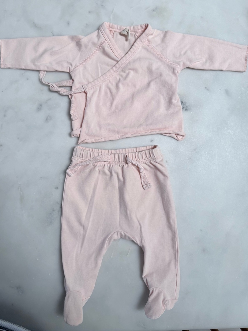 Quincy Mae Soft Pink Footed Set